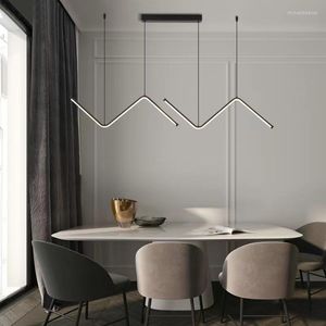 Hanglampen moderne eenvoudige led kroonluchter restaurantlichten z tube tafel keuken kantoor koffie indoor decoratief