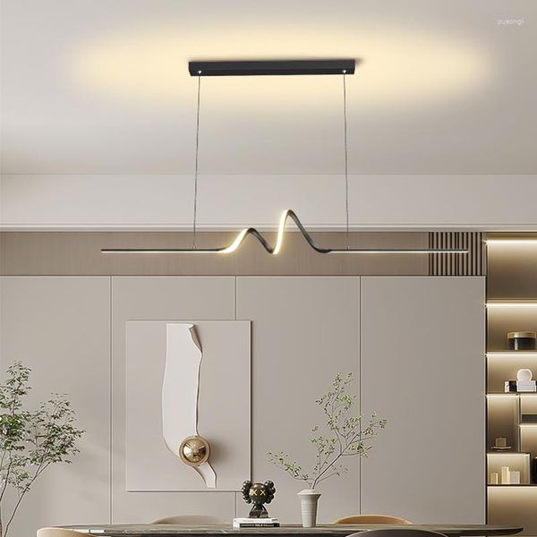 Lámparas colgantes, lámpara LED de estilo Simple moderno para comedor, cocina, mesa, dormitorio, lámpara de techo, luz de diseño artístico