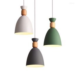 Hanglampen moderne kleine lichten aluminium marca draak e27 hangende lamp bed eetkamer decor grijs wit groen meubilair