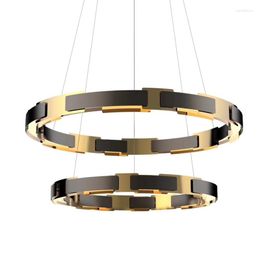 Lampes suspendues Moderne Espagne Designer Lumière Pour Salon / Chambre De Luxe Anneau Lampe Maison Décoration Intérieure Suspension Suspendue