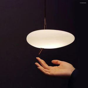 Lampes suspendues Moderne Touchable Dimmable Lustre LED Lampe En Verre Pour Chambre Salon Villa Décor Minimaliste Chevet Suspendu