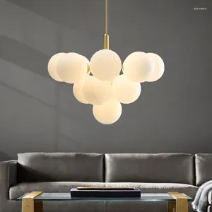 Hanglampen Moderne warme bolvormige lamp LED-armaturen Kroonluchterverlichting voor thuis Eetkamer Binnen Slaapkamer Nachtkastje