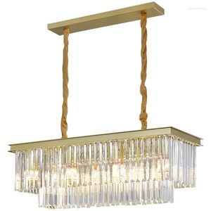 Lampes suspendues N Light Lustre en cristal de luxe Simple Post-moderne Bar Restaurant Salon Chambre Showroom LED