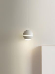 Lampes suspendues nordique chambre chevet lustre moderne créatif salon fond applique murale luxe Simple longue ligne petit