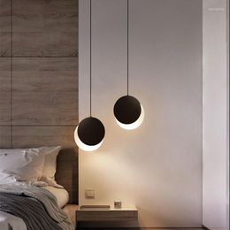 Lampes suspendues Nordic Chambre Chevet Petit Droplight Moderne Simple Personnalité Créative Designer Light Restaurant Bar Single-Head