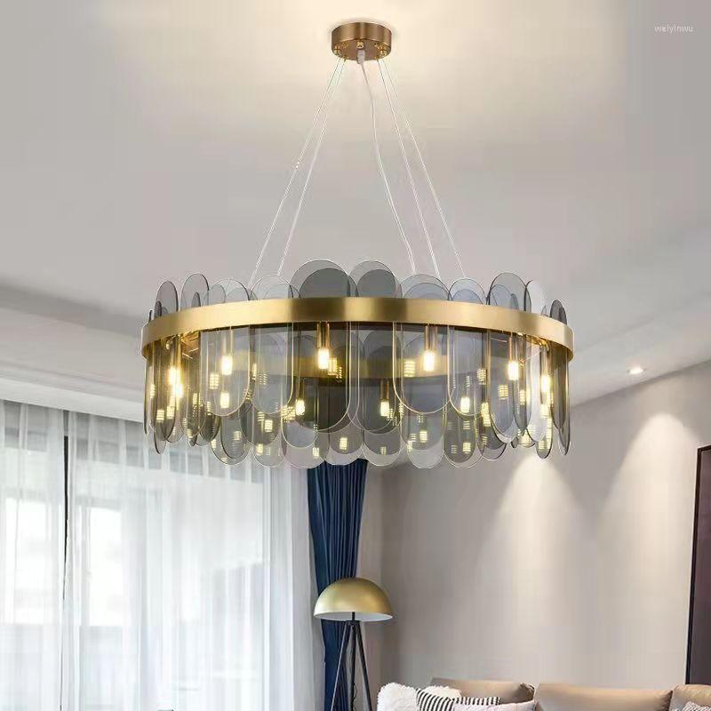 Lâmpadas pendentes de lustre de vidro nórdico Lustres de lustre de luminária Luzes de luminária para decoração de casa