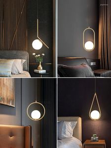 Hangende lampen Noordig bed kroonluchter slaapkamer licht moderne minimalistische eetkamer lamp balk lange lijn eenmalige kop kleine hanging