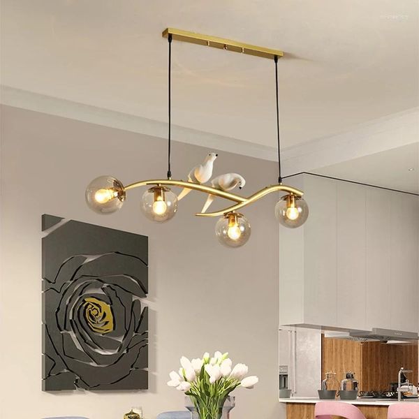 Lampes suspendues Nordic Bird Led Light Salle à manger Restaurant Lustre Designer Living Decoraton