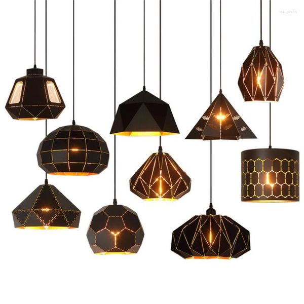 Lampes suspendues nordique noir style industriel lumières moderne restaurant bar rétro café magasin de vêtements couloir loft