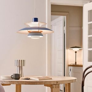 Hanger lampen Noordse plafondlampen mode aluminium licht variëteit multi-kleuren hangende armatuur zachte decoratie