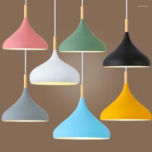 Lampes suspendues lustres nordiques pots colorés couvre restaurants els magasins de vêtements salles d'étude salon salle à manger rétro dans