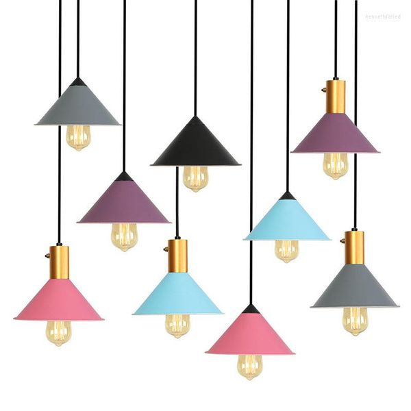 Lampes suspendues Nordic Country Vintage Magasin de vêtements LOFT Postmoderne El Décoration Bar Couleur Droplight Salon Hall