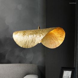 Hanglampen Noordse creatieve kunstrestaurant kroonluchter balkon ingang cothing store bar lotus blad design decoratie hangend licht