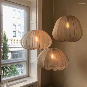 Lampes suspendues Nordic Creative Lustre Lanterne Moderne Ballon Salon Chambre Escalier Allée Restaurant Tissu Lampe