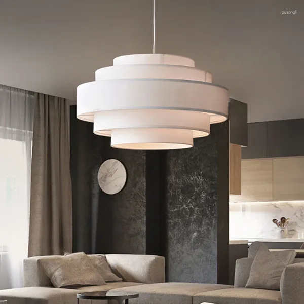 Lampes suspendues Tissu créatif nordique lumières lustres minimalistes modernes pour salon chambre restaurant décoration de la maison luminaire