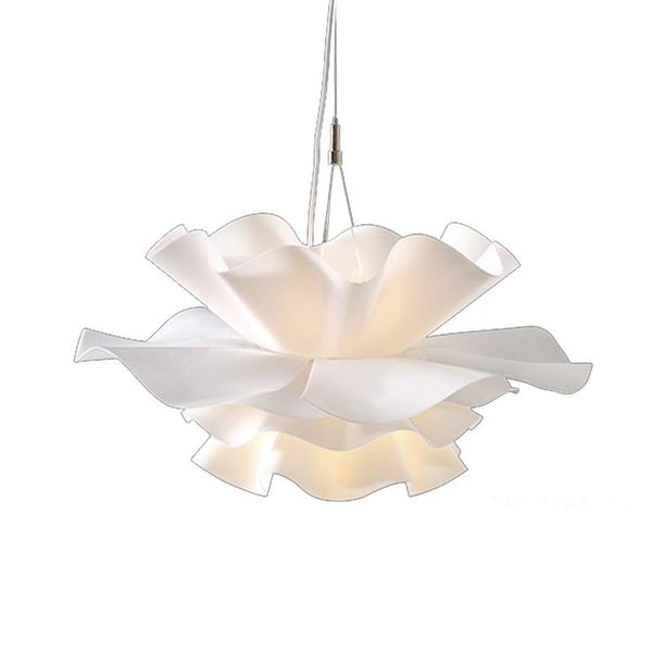 Lampes suspendues Nordic Creative Fleur Lampe Pour Salle À Manger Blanc Chambre Restaurant Magasin De Vêtements Décor Acrylique Suspension LuminairePendant