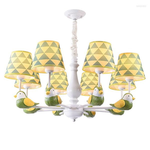 Lámparas colgantes Candeliers de diseño de la sala de estar Decoración de la lámpara de pájaros LED LED ENFANT ENFANT DORMITOR CANDELIZADOR DE NIÑOS