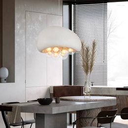 Hanglampen Nordic Design G9 Led-verlichting Eetkamer Glans Schorsen Lamp HDPS Glas Shades Opknoping Voor Bar Binnenverlichting