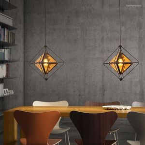 Lampes suspendues nordique diamant or lumières créatives modernes LED suspendus café salle à manger cuisine décor à la maison luminaires
