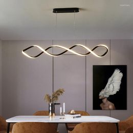 Lampes suspendues Table à manger nordique lumières LED pour salon lampe suspendue en aluminium lustre suspendre lumière éclairage intérieur maison Dero