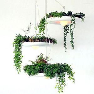 Hanglampen Neerslagachtig DIY Plant Pot Lamp Sky Tuin Keuken Hanglampen Eetkamer Verlichtingsarmaturen Suspensie Luminaire Home Decor