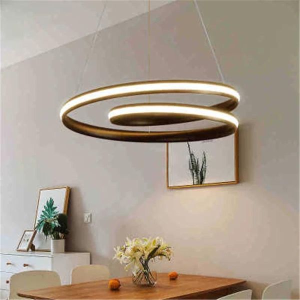 Lampes suspendues Cercle de mode nordique LED Lumière pour salon Cuisine Chambre à coucher Luminaires Loft