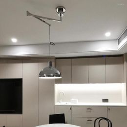 Lámparas colgantes Luces LED de vidrio nórdico Modelo moderno Habitación Metal LOFT Lámpara de techo Lámpara colgante Cromo negro Colgante