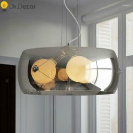 Lámparas colgantes Luces de cristal nórdicas Iluminación Lámpara LED industrial moderna Sala de estar Comedor Cocina Luminarias colgantes