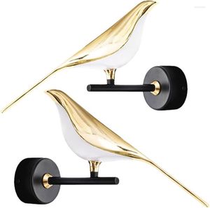 Lampes suspendues Nordic Golden Bird LED Lustre Salon Bar Chevet Luminaire Suspendu Nouveauté 360 Degrés Rotation Remplaçable Déco Maison