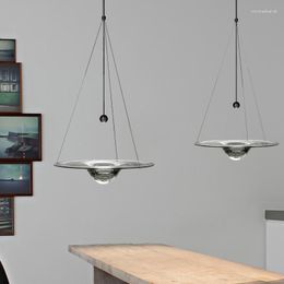 Lampes suspendues lampe suspendue nordique luminaire de chevet en verre créatif puce LED pour décor de Restaurant Loft AC220V