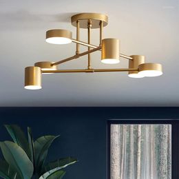 Lámparas colgantes Lámpara de arte del hierro nórdico posmoderno personalizado creativo sala de estar dormitorio restaurante luz de tres colores