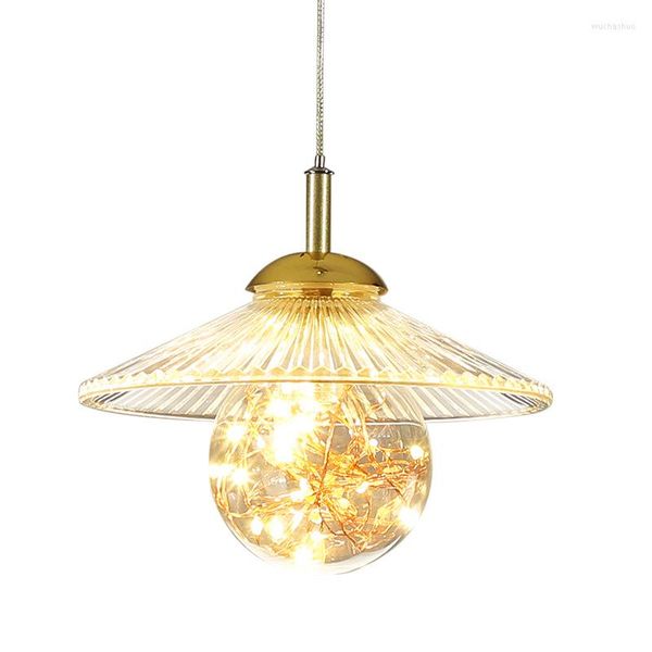 Lampes suspendues Nordic LED Crod Hanging Light Doplight Avec Une Tête Pleine Étoiles Spotlight Lampe Chambre De Chevet