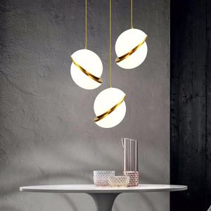 Hanglampen Noordelijke LED kristal Iron Hanglamp Keuken Eet Bar Lights Licht woonkamer Hanging Lamp Livingroom Pendant