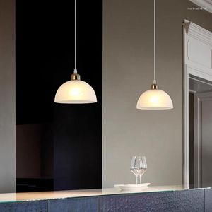 Lampes suspendues Nordic LED Verre Abat-jour Lustre Lumière Chambre Salon Cuisine Salle À Manger Restaurant Décor À La Maison Lampe Suspendue