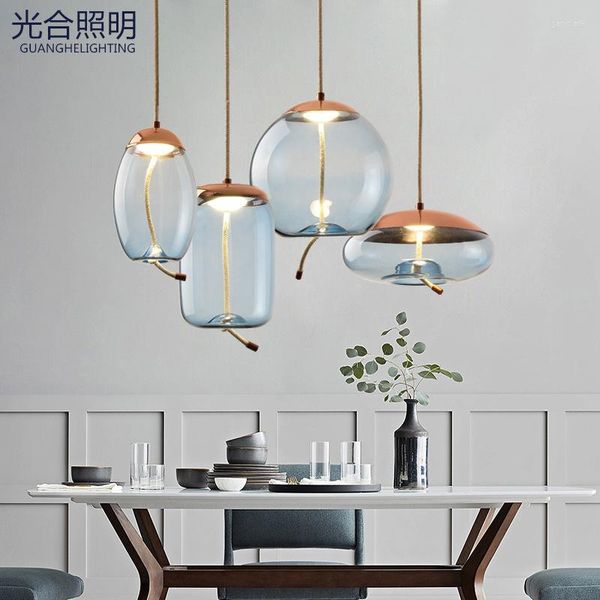 Lampes suspendues Nordic Led Fer Hanglamp Singe Lampe Suspensions Éclairage Commercial Chambre Salon