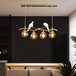 Hanger lampen Noordse LED IJzeren verlichtingsarmaturen Deco Maison Luminaire kroonluchter keukenlamp slaapkamer eetkamer