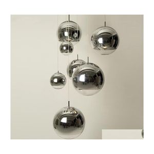 Lampes Suspendues Nordic Led Lumière Personnalité Créative Moderne Boule De Verre Lampe Bar Chambre Chevet Salon Suspendus Drop Delivery Lig Dh4Va