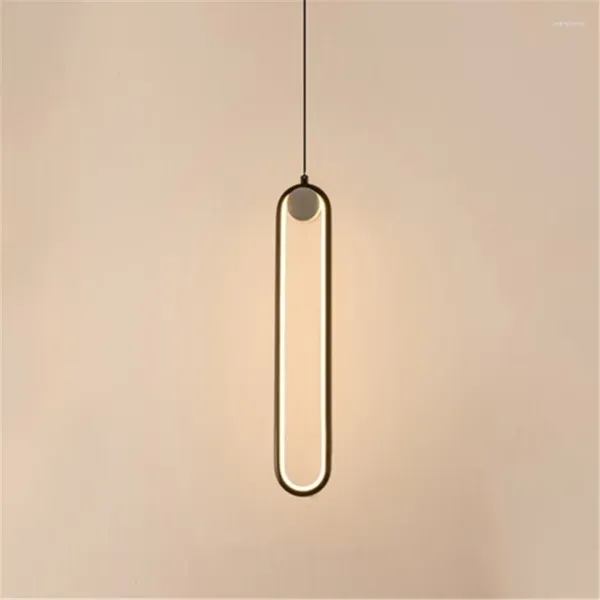 Lampes suspendues Nordic Led Lumières Lampe de chevet Chambre Lustre Table à manger Suspendu Éclairage intérieur Piste Décor à la maison Luminaire