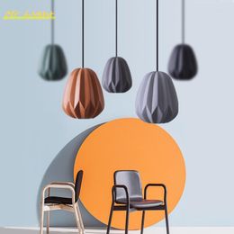 Lámparas colgantes Luces LED nórdicas Iluminación Macaron Lámpara de resina Comedor Sala de estar Dormitorio Colgante Decoración para el hogar