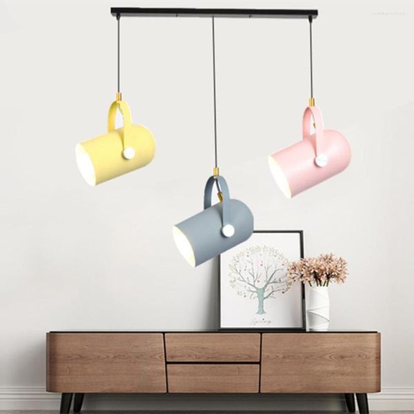 Lampes suspendues Nordic Lights Loft Industriel Vintage Projecteur Lampe Suspendue Salle À Manger Fille Cuisine Island Suspension