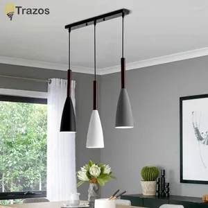 Hanglampen Nordic Lights Modern Hangend Minimalistisch Eenvoudig Licht Veelkleurige Lamp 3 Hoofden Voor Keuken Eetkamer Koffiebar