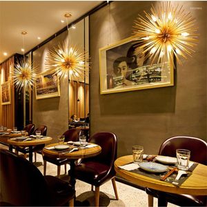 Lampes suspendues Nordic Loft Art Pissenlit Design Lustre Creative Radiation Sphère Café Restaurant Bar Led Suspension Luminaires