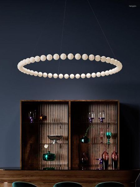 Lámparas colgantes Nordic Magic Bean Araña Luz Restaurante de lujo Moderno Simple 2022 Sala de estar inteligente a prueba de polvo