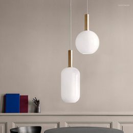 Hanglampen Noordelijke melk wit glas licht rond ovale cilinder hangende lamp eetkamer el restaurant lounge study kantoor zm1010