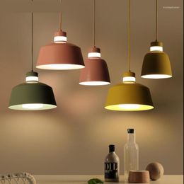 Lámparas colgantes minimalistas nórdicas 1 Uds. Luminaria de suspensión luces de noche café linterna creativa restaurante Lustres E Pendentes