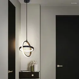 Lámparas colgantes Lámpara minimalista nórdica Lámpara de aluminio creativa Dormitorio Mesita de noche Sala de estar Restaurantes Luces El Cafe Iluminaciones Accesorios