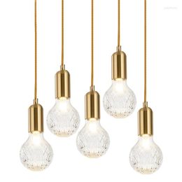 Hangende lampen Noordelijke minimalistische ledlampen enkele kop retro restaurant Hanglamps Loft Glass Lampshade Coffee Shop Bar Home Lighting