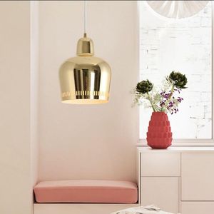 Hanglampen Nordic Minimalistisch Wit/Zwart/Goud Smeedijzer Enkele Kop Modern Restaurant Bar Counter Slaapkamer Nachtkastje