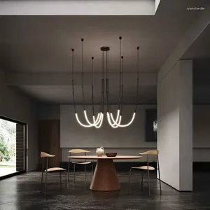 Lampes suspendues Nordic Moderne LED Lumières Lampe suspendue pour salle à manger Salon Home Art Décoration Luminaire