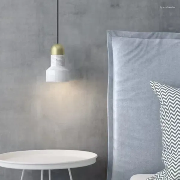 Lámparas colgantes nórdicas modernas minimalistas y de moda cafeterías bares salas de estar dormitorios decorados candelabros de mármol